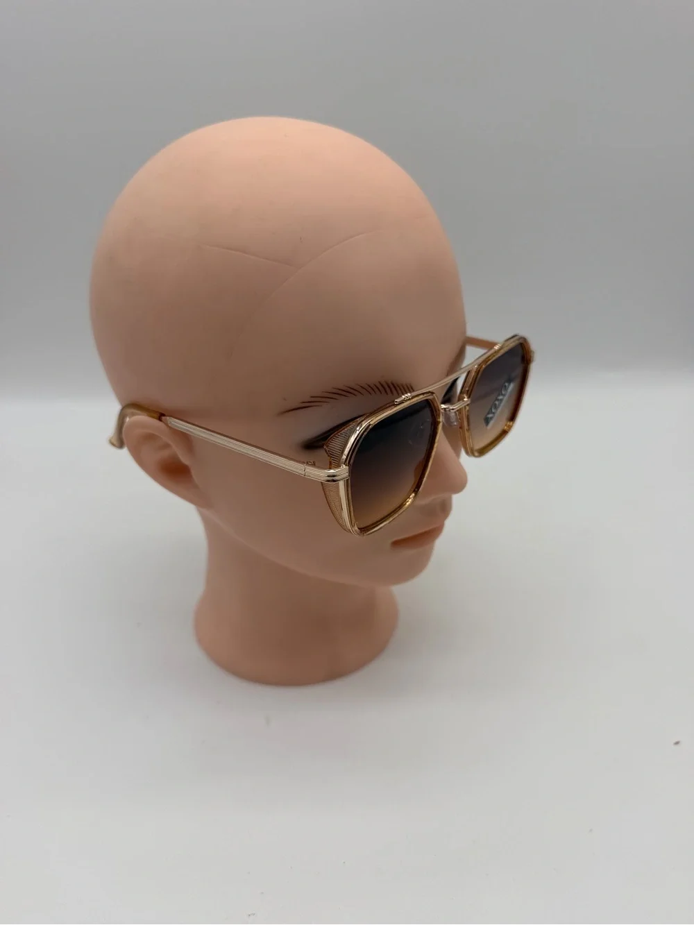 XOXO‎ Gold-Tone Hexagon Sunglasses with Brown Gradient Lenses